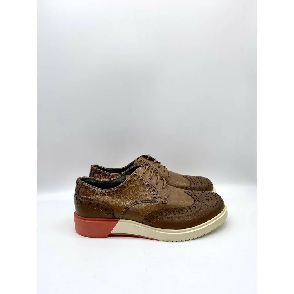ANTHONY MILES Mens Brown Leather Shoes‎ US Size 7 European ￼41